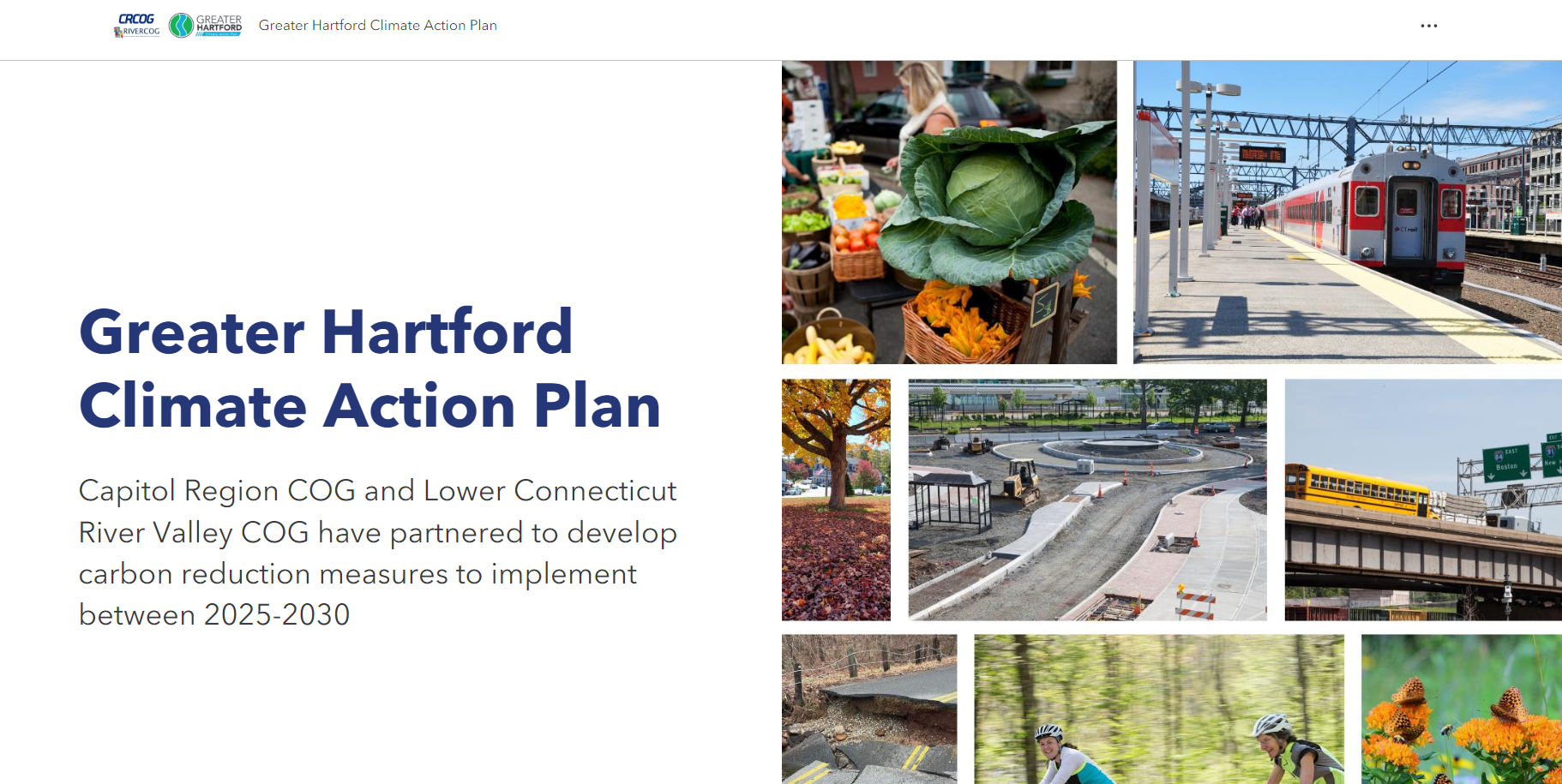 Greater Hartford Climate Action Plan Story Map Cover